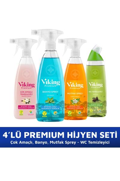 Premium 4'lü (Çok Amaçlı, Banyo, Mutfak, WC) Paket 750 ml x 4 Adet - 1