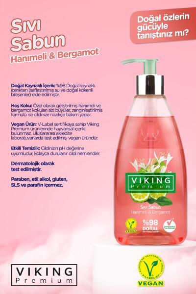 Premium Sıvı Sabun Hanımeli&Bergamot 500 ml 1 Adet - 3