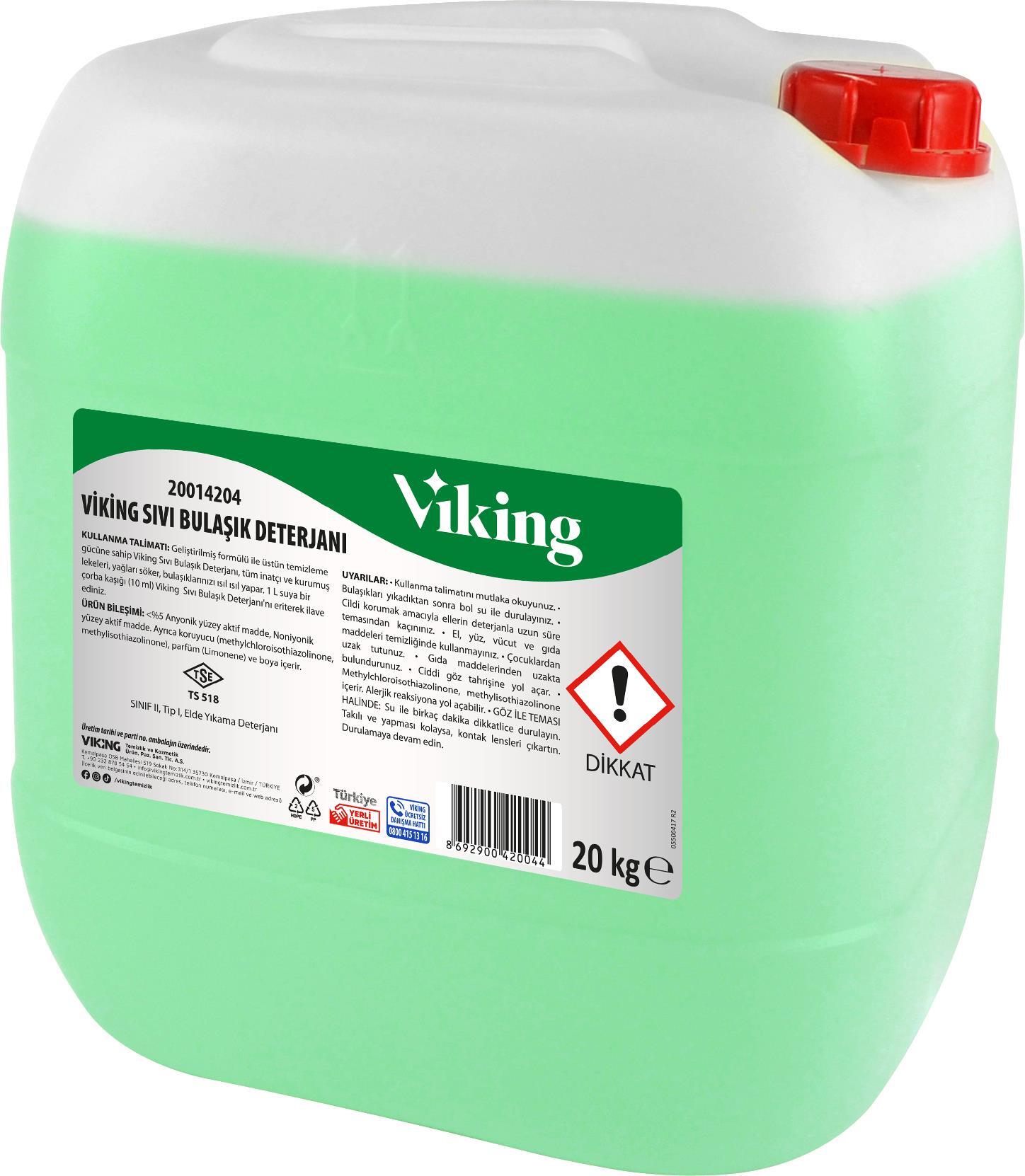 VİKİNG Sıvı Bulaşık Deterjanı 20 Kg 1 Adet