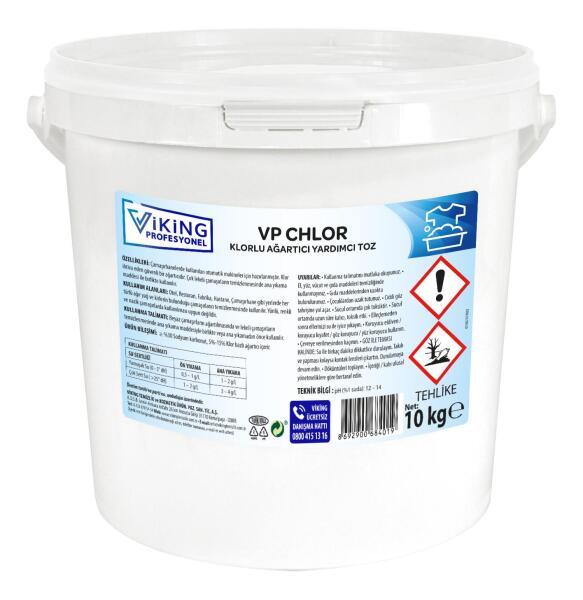 VP CHLOR Klorlu Ağartıcı Yardımcı Toz 10 KG 1 Adet - 1