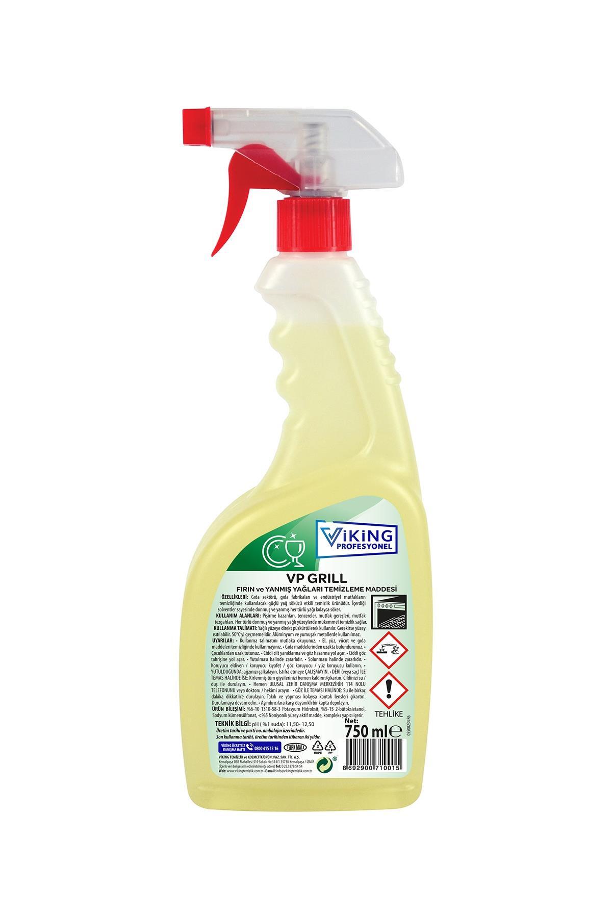 VP GRILL Fırın ve Yanmış Yağları Temizleme Maddesi 750 ml 1 Adet